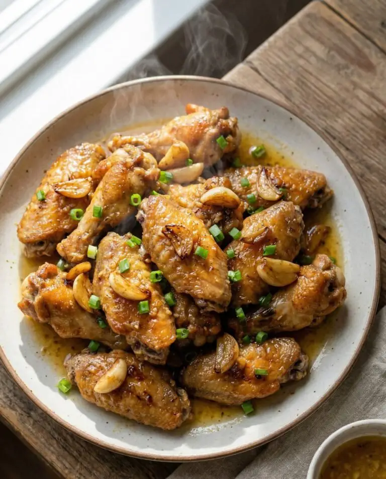Garlic Chicken Wings Recipe (Fall-Off-The-Bone Tender & Juicy)